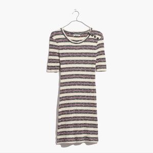 Madewell Short-Sleeve Mini Dress in Lawton Stripe XL